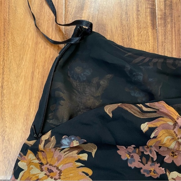 NWT Vintage Lauren Ralph Lauren 100% Silk Floral Print Midi Skirt Womens 14 Y2K. - Picture 8 of 10